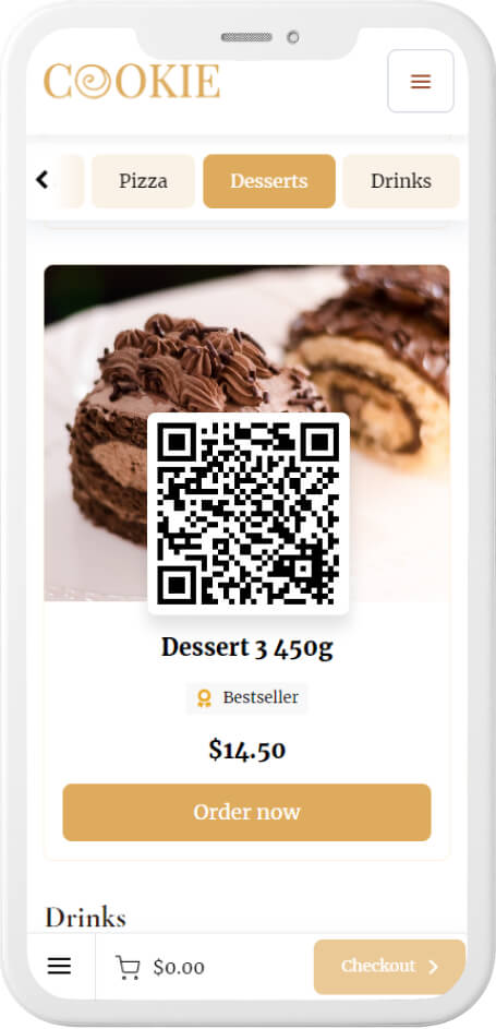qr code menu example - examples of menus